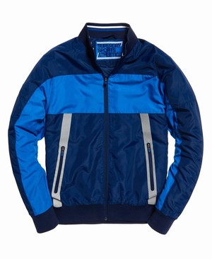 Superdry Otis Padded Track Férfi Kabát Kék | OBNWZ3710